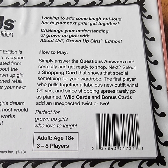 About Us Grown Up Girls Edition Game 2013 Girls Party Night In. - Picture 5 of 5